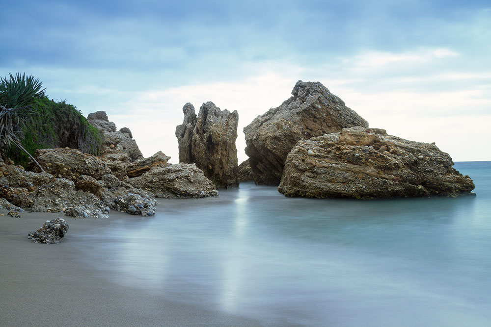 Felsen Strand stimmungsvolles Meer, Rocks, Beach moody sea