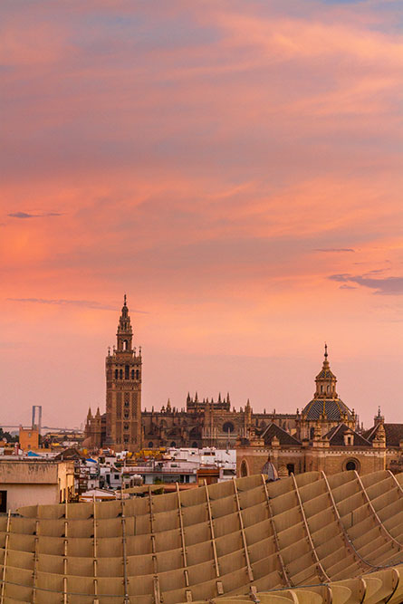 Sevilla Metropol Parasol Sonnenuntergang, Sevilla Metropol Parasol sunset
