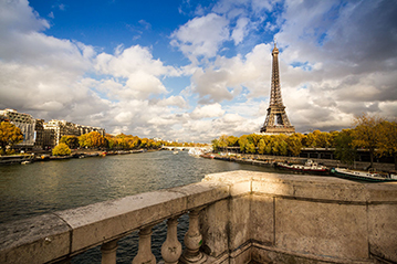 Paris Eiffelturm und Seine,  Paris Eiffel Tower and Seine