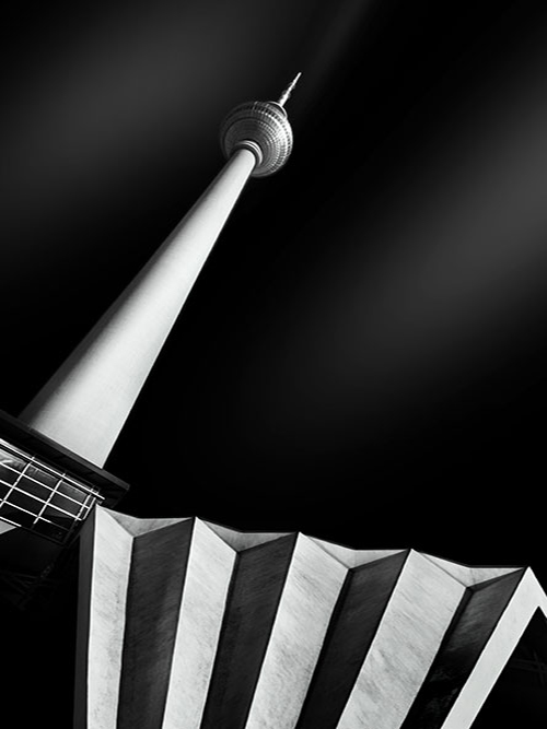 Berlin Fernsehturm fine art schwarz weiss, Berlin TV_Tower fine art black and white