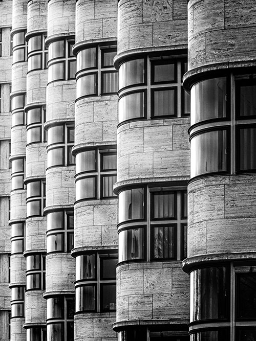 Shell Haus Fineart schwarz weiss, Berlin Shell House Fine Art black and white