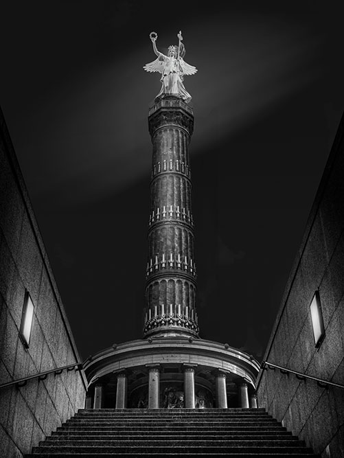 Berlin Siegessäule fine art schwarz weiss, Berlin Victory Column fine art black and white