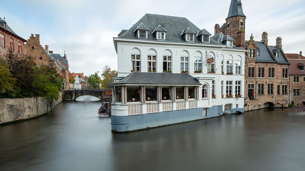 Brügge Kanal Lngzeitbelichtung, Bruges canal long exposure