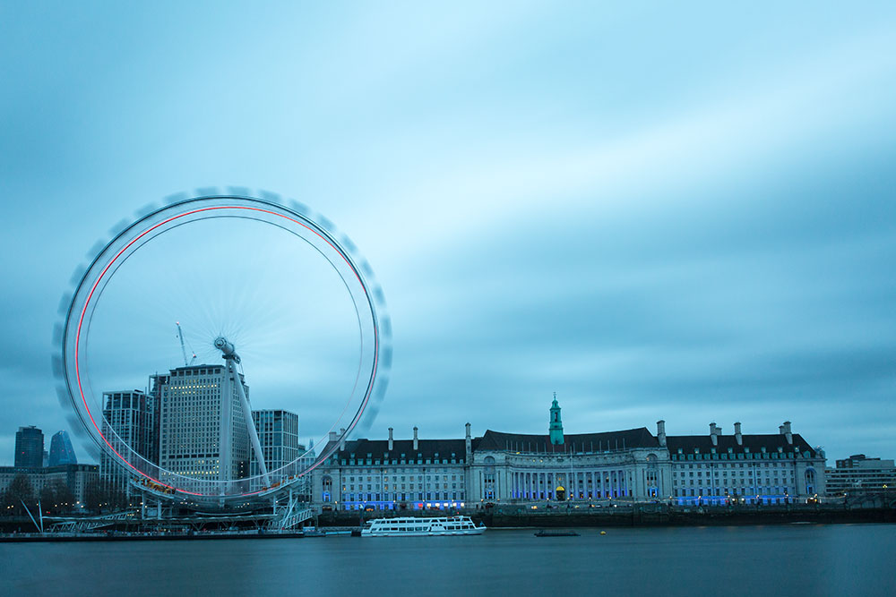 London Riesenrad Langzeitbelichtung, London Eye long Exposure